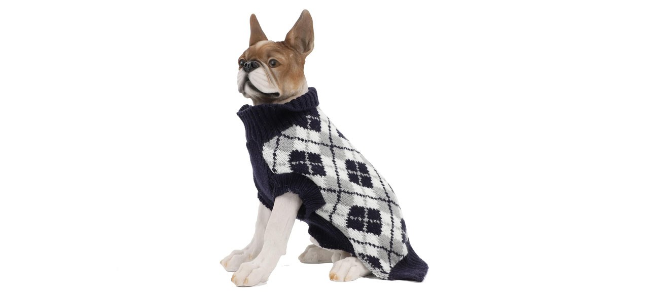 Hapee Argyle Dog Sweater