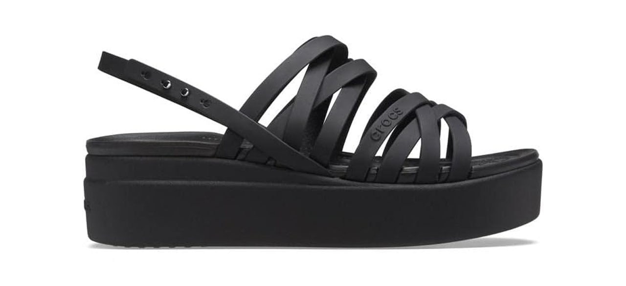 Crocs Womens Brooklyn Low Strappy Wedge Sandals