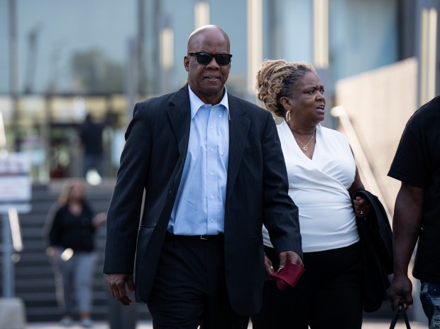 Ford Heights Mayor Charles Griffin leaves Leighton Criminal Courthouse Sept. 16, 2024. He has been on trial for corruption charges. (E. Jason Wambsgans/Chicago Tribune)