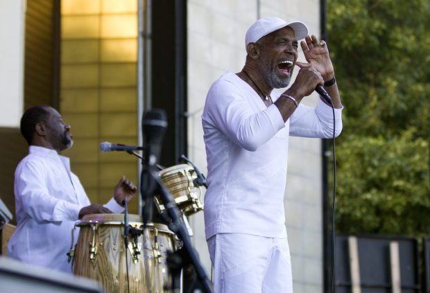 Frankie Beverly performs with Maze at the Taste of Chicago at the Petrillo Music Shell in Grant Park on July 12, 2015. (Erin Hooley/Chicago Tribune)