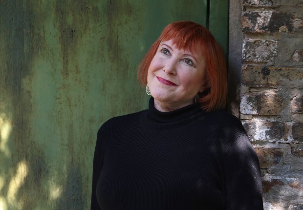 Jazz vocalist and performer Spider Saloff at her home on Sept. 9, 2024, in Chicago. She'll be performing the music of George Gershwin on Sept. 29 at Winter's Jazz Club. (Stacey Wescott/Chicago Tribune)