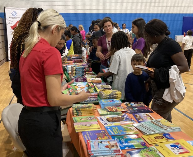 Children received free books during a Boys & Girls Club event on Sept. 12. (Steve Sadin/For the Lake County News-Sun)