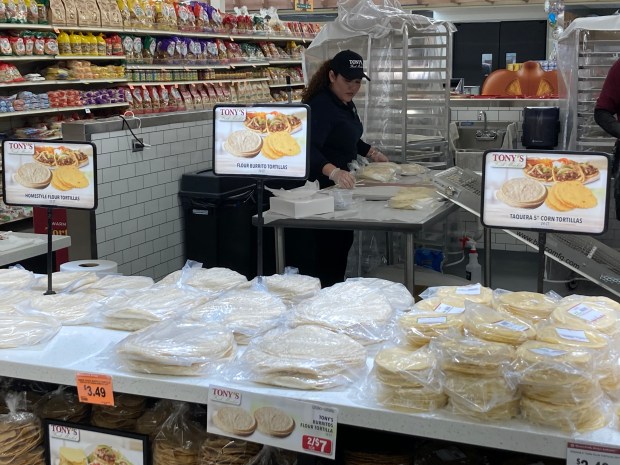 Fresh tortillas are made daily at Tony's Fresh Market. (Steve Sadin/For the Lake County News-Sun)