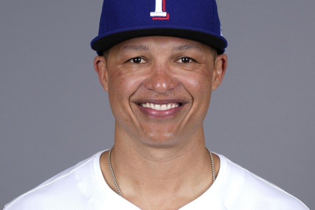 This is a 2024 photo of associate manager Will Venable of the Texas Rangers baseball team. This image reflects the Texas Rangers' active roster as of Tuesday, Feb. 20, 2024, when this image was taken in Surprise, Ariz. (AP Photo/Carolyn Kaster)