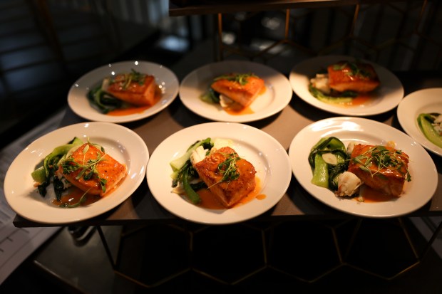 Ora King Salmon will be offered at Queenie's Supper Club during the 2024-2025 season at the United Center. (Eileen T. Meslar/Chicago Tribune)