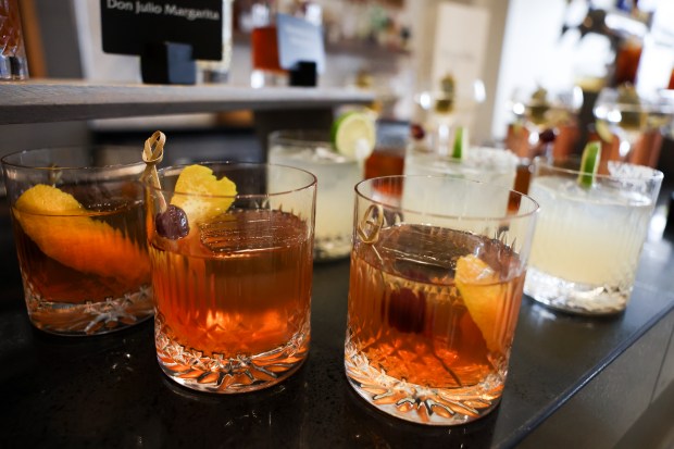 Bulleit Old Fashioneds will be offered at Rocky's Bar during the 2024-2025 season at the United Center. (Eileen T. Meslar/Chicago Tribune)