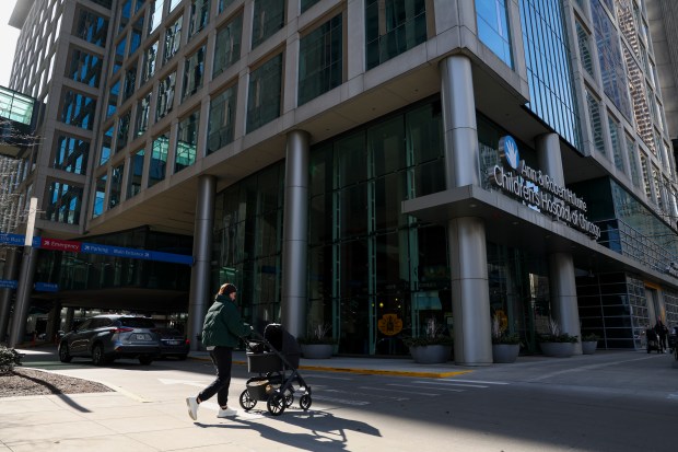 Lurie Children's Hospital in the Streeterville neighborhood on Feb. 8, 2024. (Eileen T. Meslar/Chicago Tribune)