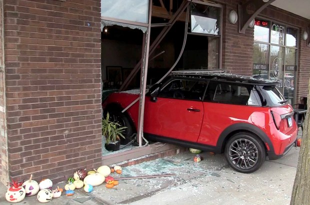 A car crashed into Madame ZuZu's, a popular Highland Park tea shop owned by Smashing Pumpkins frontman Billy Corgan, on Oct. 30, 2024. Corgan's mother-in-law was injured after the vehicle crashed through the window. (Scott Lasker/Network Video Productions)