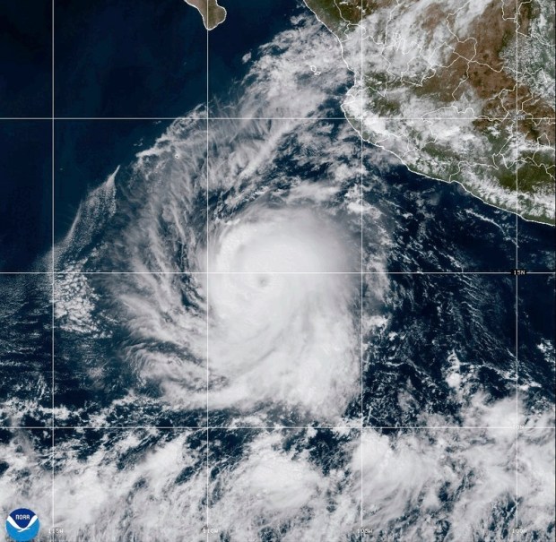 This satellite image provided by NOAA on Tuesday, Oct. 22, 2024 shows Hurricane Kristy. (NOAA via AP)