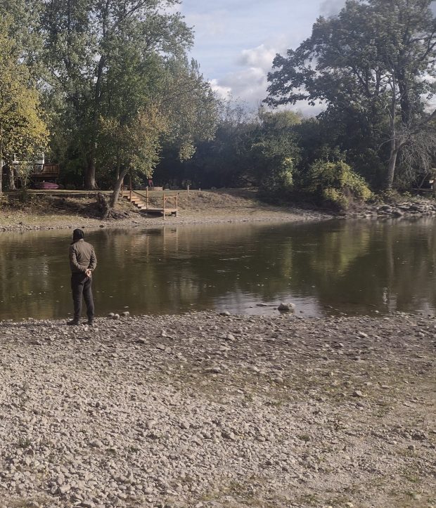 Because of a drought the area's been in since August, the water levels in the Fox River are exceptionally low. Removal of the dam in Carpentersville is also playing a role in lowering the waterway, officials said. This stretch is in Algonquin. (Mike Danahey/The Courier-News)