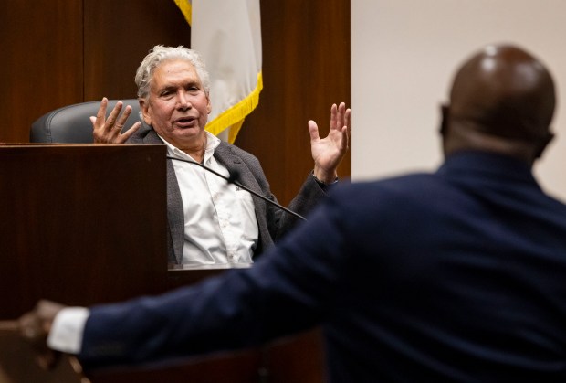 Attorney Lawrence Rosen testifies as former Cook County assistant state's attorneys Nicholas Trutenko and Andrew Horvat stand trial on misconduct charges related to the Jackie Wilson prosecution on Oct. 16, 2023.