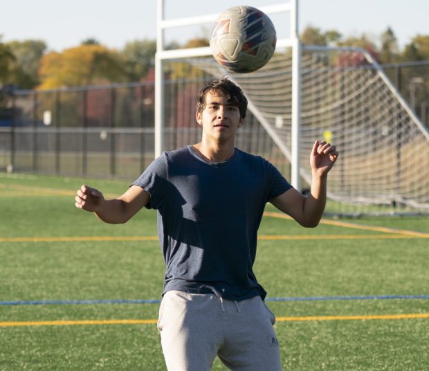 Lake Zurich's Brandon Taboada during varsity soccer team practice on Thursday, Oct. 17, 2024 in Lake Zurich. (Ryan Rayburn/for the Lake County News Sun)