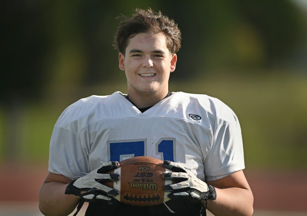 Vernon Hills' Leo Peszek during Tuesday's practice, Oct. 1, 2024. (Brian O'Mahoney for the News-Sun)