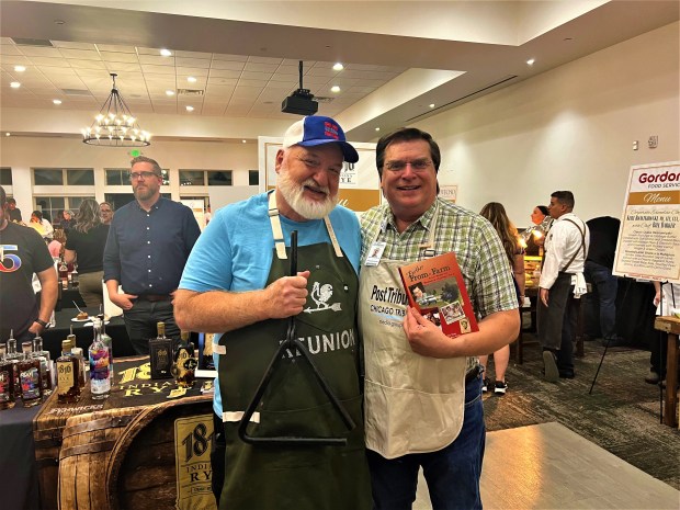 Columnist and author Philip Potempa and chef Art Smith were among the featured culinary guests gathered at the Second Annual Taste of the Farm charity reception on Thursday, Oct. 3, 2024, at Fair Oaks Farm hosted by the American Culinary Federation of NWI. (Luke Miiller/provided)