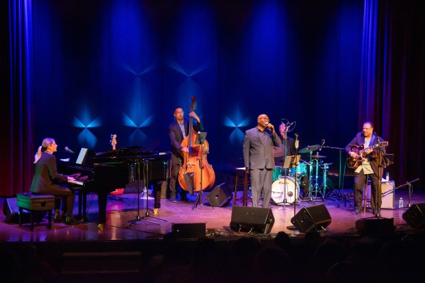 The 2024-25 season series at Nathan Manilow Theatre at Freedom Hall in Park Forest closes with an April 19 performance by Better Together to celebrate the 75th birthday of Stevie Wonder. (Freedom Hall)