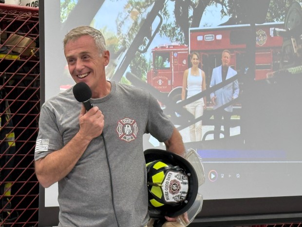 "Chicago Fire" actor David Eigenberg was a guest at the Heart of Heroes watch party Oct. 20, 2024, in Oak Forest Sunday. (Jeff Vorva/for the Daily Southtown)