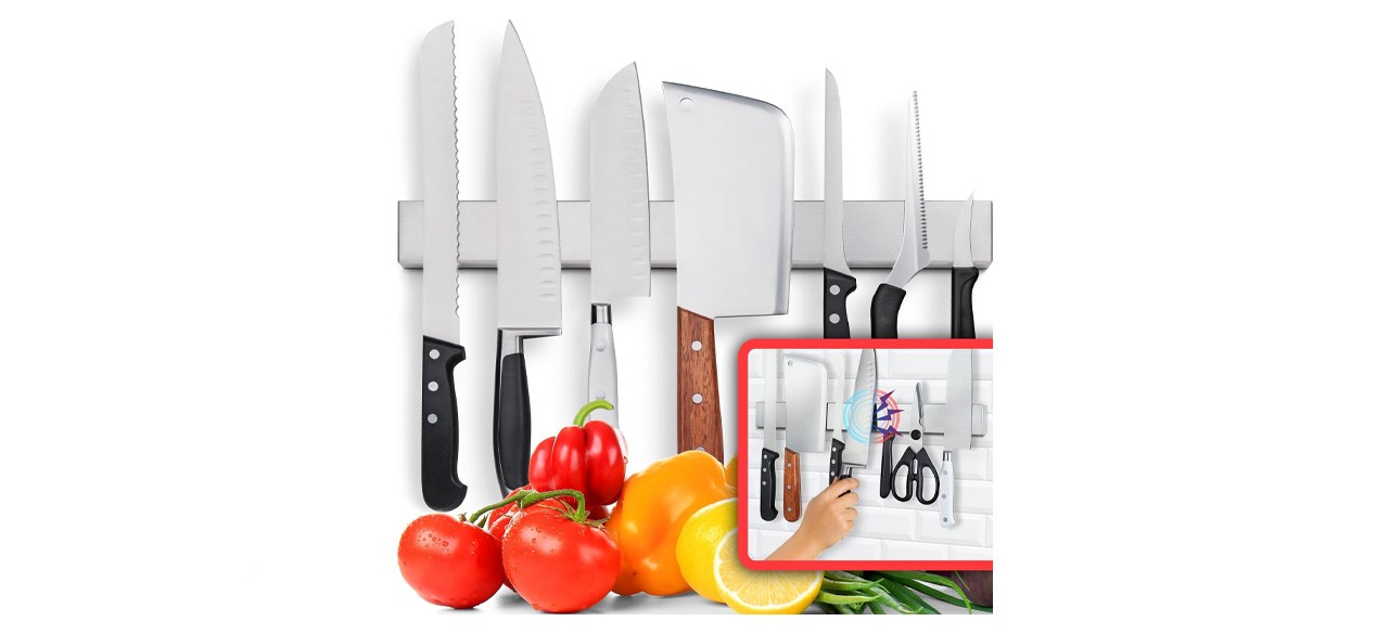 Premium 17 Inch Stainless Steel Magnetic Knife Holder for Wall