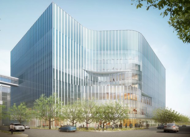 An artist's rendering shows the University of Chicago's new cancer hospital. (UChicago Medicine)