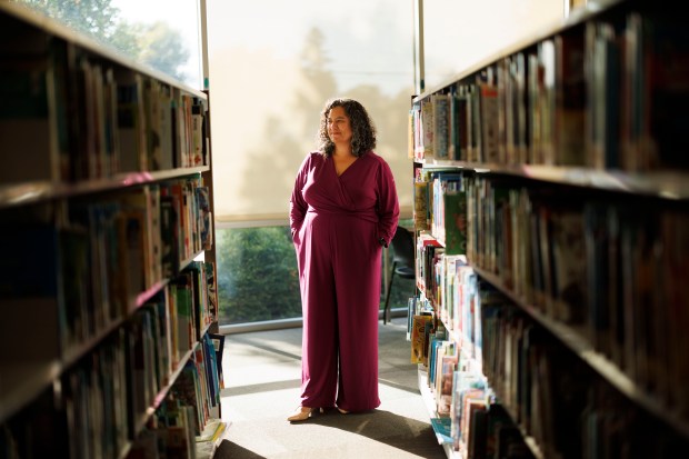 Moline Mayor Sangeetha Rayapati at the Moline Public Library, Oct. 9, 2024, in Moline. (Armando L. Sanchez/Chicago Tribune)