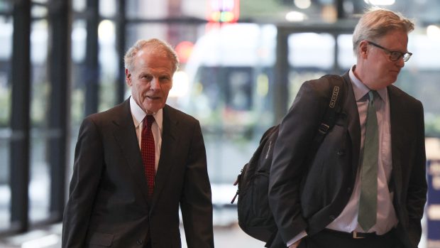 Former Illinois House Speaker Michael Madigan leaves Dirksen U.S. Courthouse on Oct. 23, 2024. (Eileen T. Meslar/Chicago Tribune)