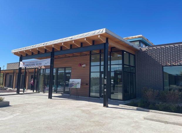 The Evanston Animal Shelter at 2310 Oakton Street, Evanston will have a grand opening on Oct. 12. The previous building was demolished to make way for the new building, which Evanston officials say is Evanston's first zero on-site carbon emissions building. (Richard Requena/Pioneer Press)