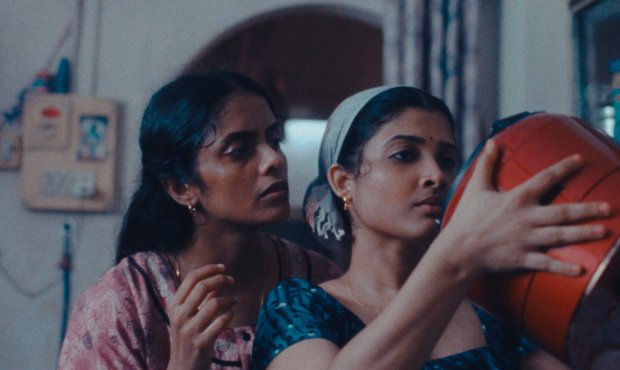 Kani Kusruti and Divya Prabha in "All We Imagine as Light." (Janus Films/Sideshow)