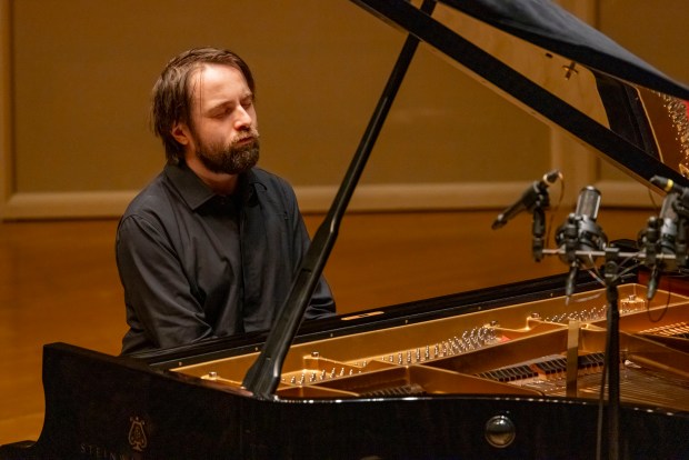 Daniil Trifonov, the Chicago Symphony Orchestra's artist-in-residence, plays a recital of Tchaikovsky, Chopin and Barber on Nov. 17, 2024, at Symphony Center. (Brian Cassella/Chicago Tribune)