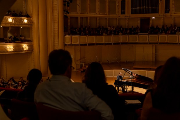 Daniil Trifonov plays a recital on Nov. 17, 2024, at Symphony Center. (Brian Cassella/Chicago Tribune)