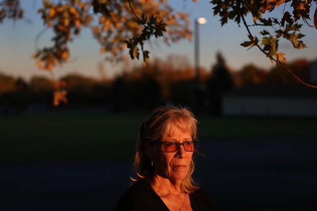 Ellie Dyckman at home in Oak Forest on Oct. 23, 2024. Dyckman has been searching for answers regarding the 2023 death of her brother, Joey De Giraud D'Agay. (Chris Sweda/Chicago Tribune)