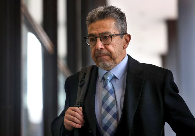 Former Ald. Daniel Solis arrives at the Dirksen U.S. Courthouse, Nov. 25, 2024, to take the stand in the Michael Madigan corruption trial. (Antonio Perez/Chicago Tribune)