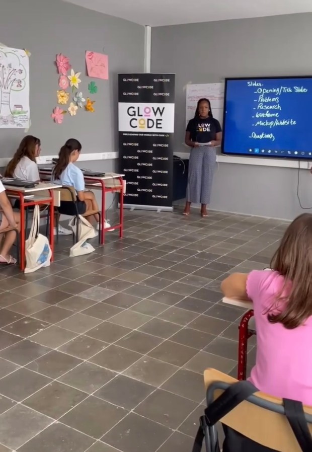 Adrell Mable stands at the front of a classroom during an educational session. (Photo courtesy of Adrell Mable)