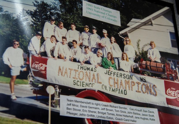 In 1993, the Thomas Jefferson Middle School Science Olympiad team won their national competition and rode on a float in that year's Valparaiso Popcorn Festival parade. (Michael Gard/for the Post-Tribune)