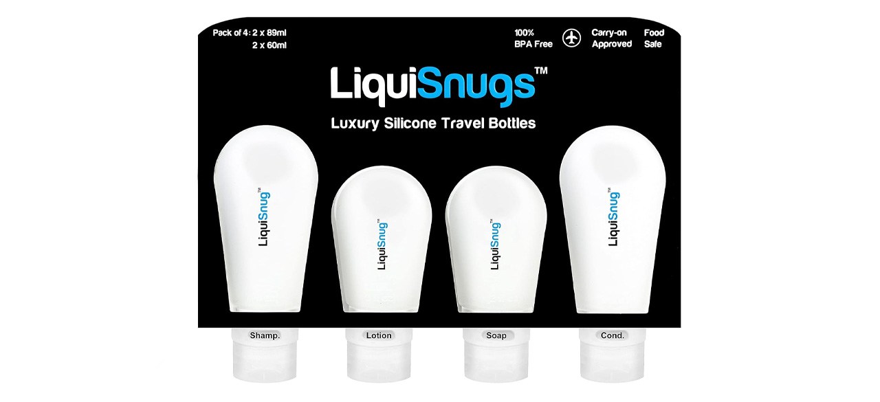 LiquiSnugs Premium - 100% Guaranteed Leak Proof - Silicone Travel Bottles