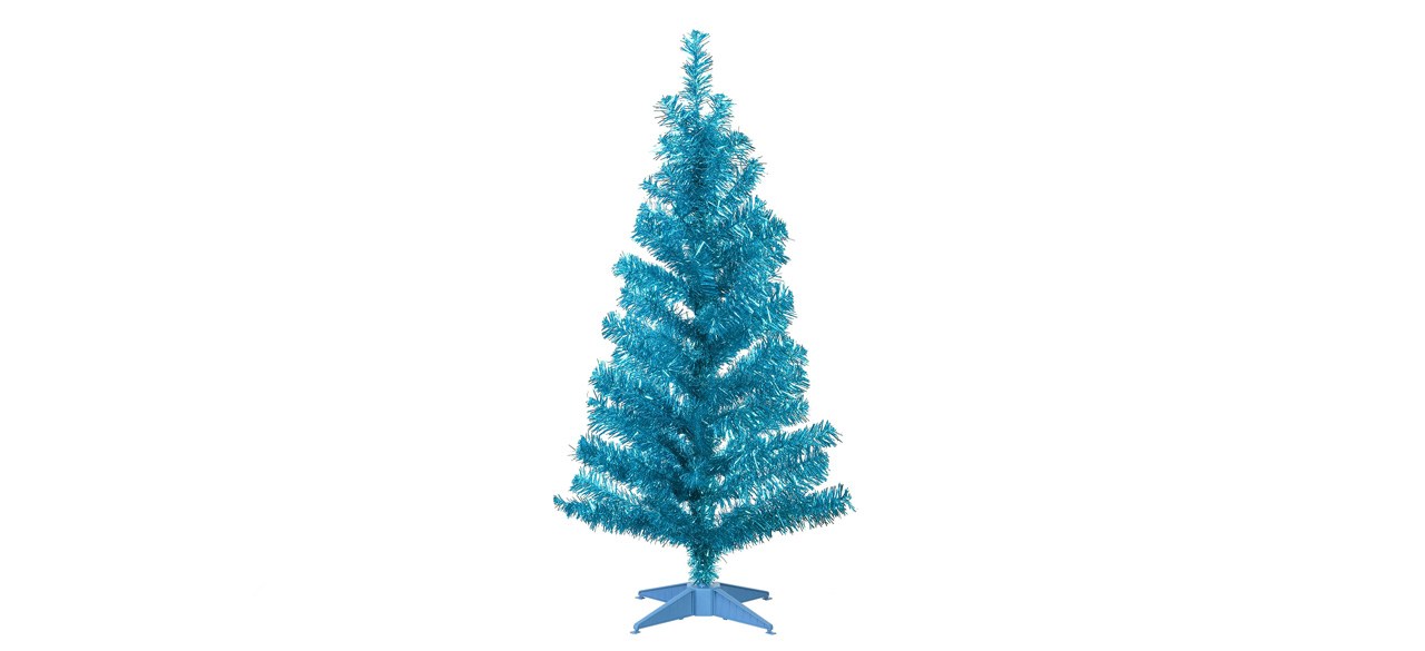 National Tree Company 3-foot Tinsel Artificial Christmas Tree, Turquoise