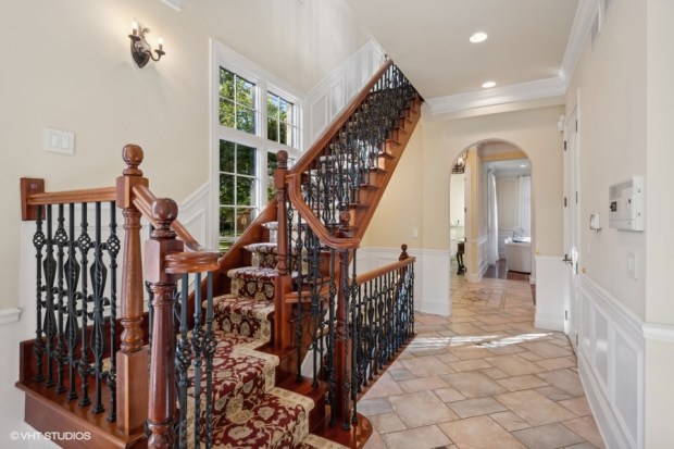 This home at 305 Greenwood Ave. in Glencoe has five bedrooms and a finished basement that includes a rec room and a wine cellar. (Petr Poliak/VHT)