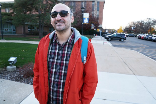 Farzad Kosarnezhad studies philosophy at Northeastern Illinois University in Chicago, Nov. 19, 2024. (Terrence Antonio James/Chicago Tribune)