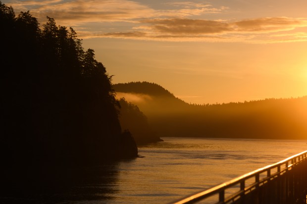 En route to Salt Spring Island, one of the many islands reachable by ferry from the city of Vancouver in British Columbia, Canada, Oct. 7, 2024. The largest city in British Columbia makes a perfect gateway to explore the rich marine wildlife and beauty of the region. (Jennilee Marigomen/The New York Times)