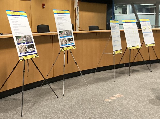 Plenty of information was available to participants at the Safe Travel for All open house. (Steve Sadin/For the Lake County News-Sun)