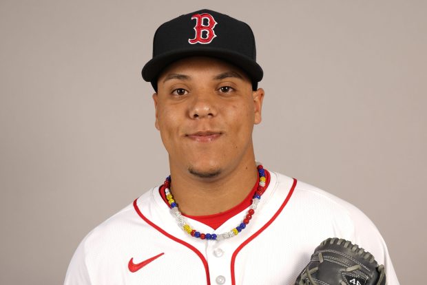 This is a 2024 photo of Wikelman Gonzalez of the Boston Red Sox baseball team. This image reflects the Boston Red Sox active roster as of Tuesday, Feb. 20, 2024 when this image was taken. (AP Photo/Gerald Herbert)