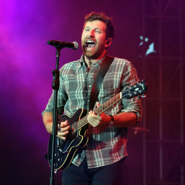 Country singer Brett Eldredge at the Windy City Smokeout outside the United Center on July 8, 2021.