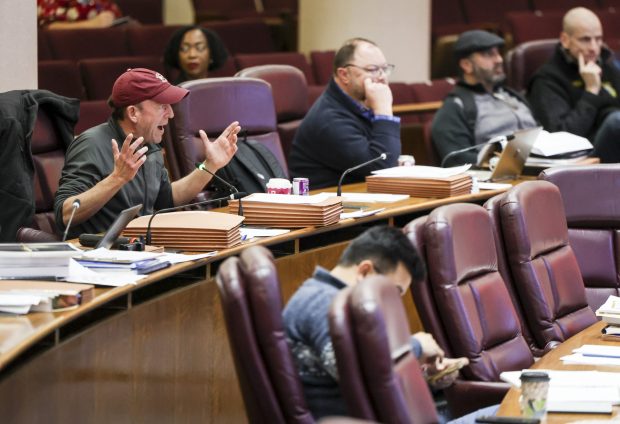 Ald. Brendan Reilly, 42nd, speaks during a 2025 budget hearing at City Hall on Dec. 3, 2024. (Eileen T. Meslar/Chicago Tribune)