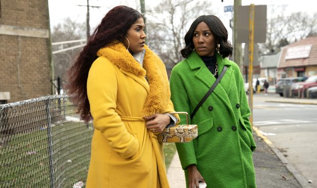 From left: Claudia Logan and Diarra Kilpatrick in "Diarra From Detroit." (Vanessa Clifton/BET+)