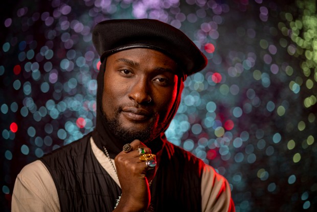 Chicagoan of the Year for Jazz: Isaiah Collier on on Dec. 4, 2024, at the DuSable Black History Museum. (Brian Cassella/Chicago Tribune)