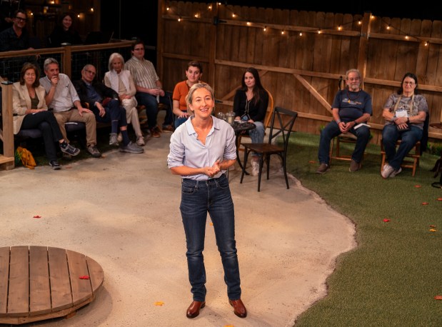 Jessie Fisher in "Every Brilliant Thing" at Writers Theatre in Glencoe. (Michael Brosilow)