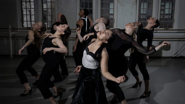 Scene from Giordano Dance Chicago rehearsal of "Gershwin in B," March 15, 2024, in Chicago. (E. Jason Wambsgans/Chicago Tribune)