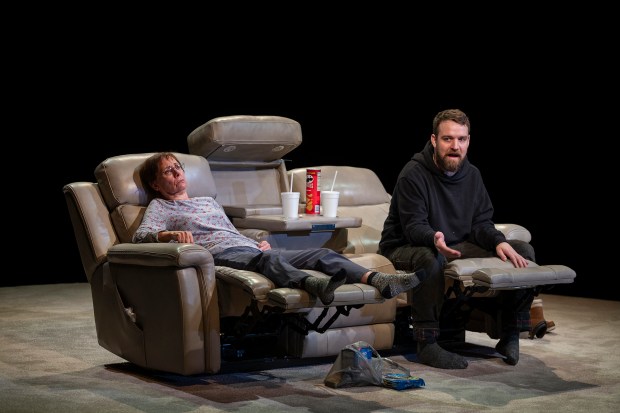 Laurie Metcalf and Micah Stock in the world premiere of "Little Bear Ridge Road" at Steppenwolf Theatre. (Michael Brosilow)