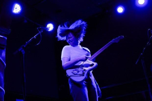 Kristyn Chapman, who performs as Morpho, plays at Schubas Tavern, Dec. 12, 2024, in Chicago. (Armando L. Sanchez/Chicago Tribune)