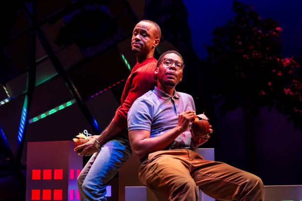 Charles Andrew Gardner and Namir Smallwood in "Primary Trust" at the Goodman Theatre. (Liz Lauren)