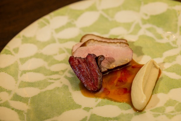 Dry aged Moulard duck dish at Feld restauran. (Tess Crowley/Chicago Tribune)