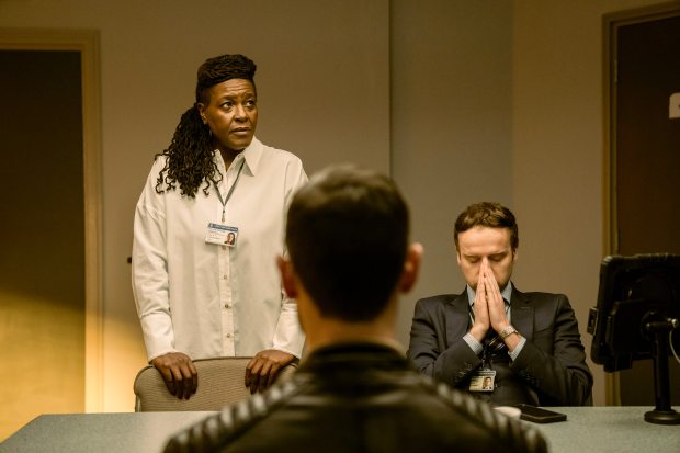 From left: Sharon D. Clarke and Andrew Gower in "Inspector Ellis." (Steffan Hill/AcornTV)